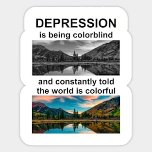 DepressionColorblind Sticker